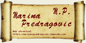 Marina Predragović vizit kartica